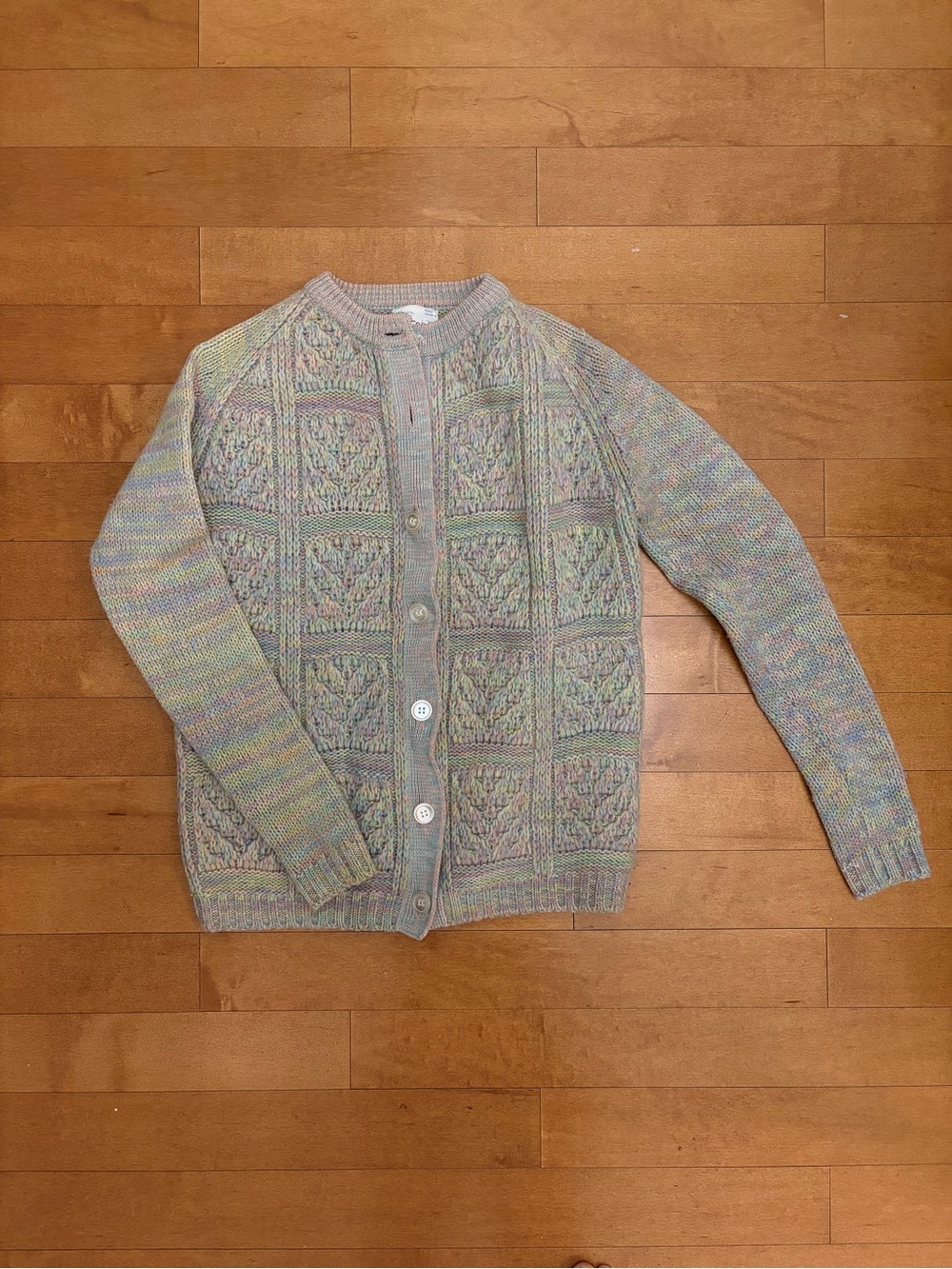 Vintage Wool Knit Cardigan Sweater
